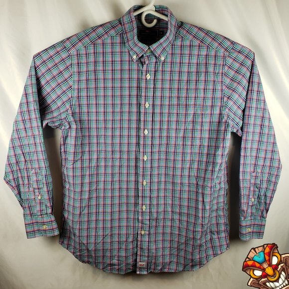 Vineyard Vines Mens XL Slim Fit Murray Shirt Button Down Front Multi Check EUC - Picture 1 of 10